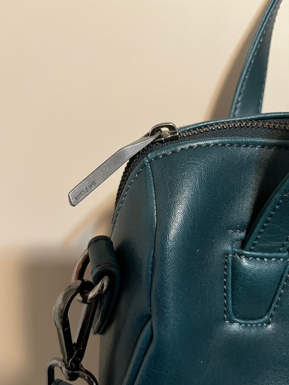 Matt & Nat Deep Teal Structured Dome Satchel - Picture 9 of 9